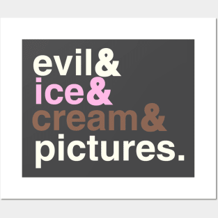 Evil Ice Cream Pictures Helvetica Shirt Posters and Art